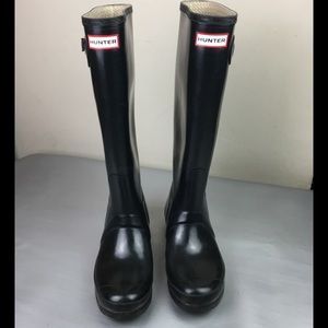 Hunter original tall black rain boots